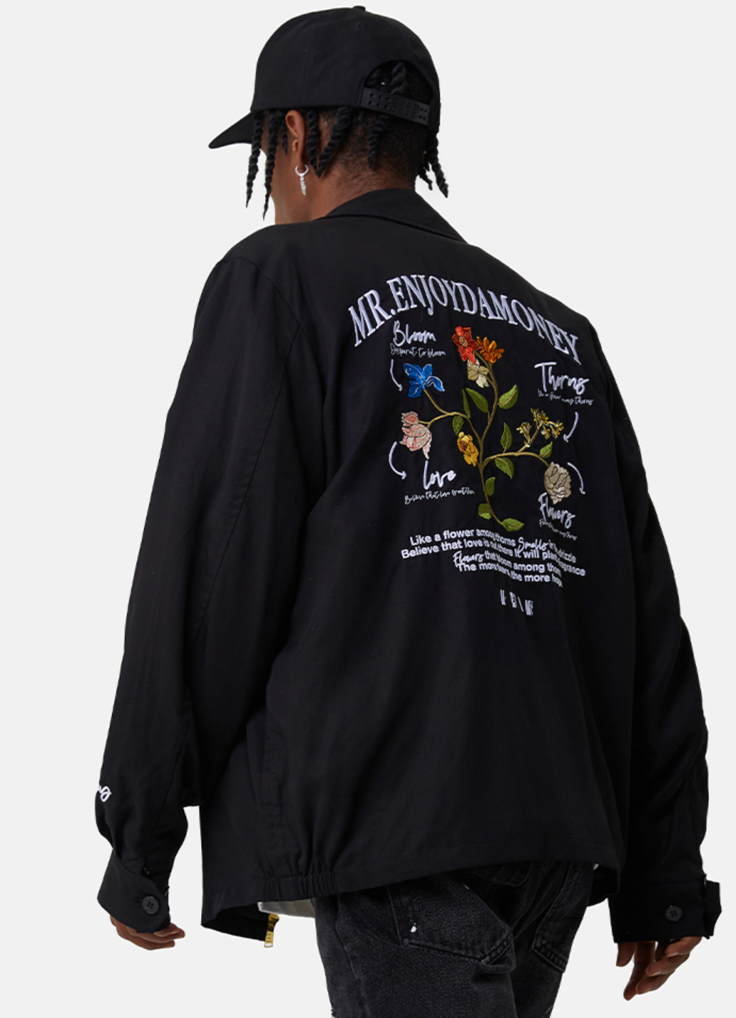 MEDM Flower Letter Embroidery Jacket | Face 3 Face