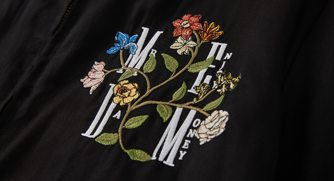 MEDM Flower Letter Embroidery Jacket | Face 3 Face