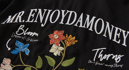 MEDM Flower Letter Embroidery Jacket | Face 3 Face