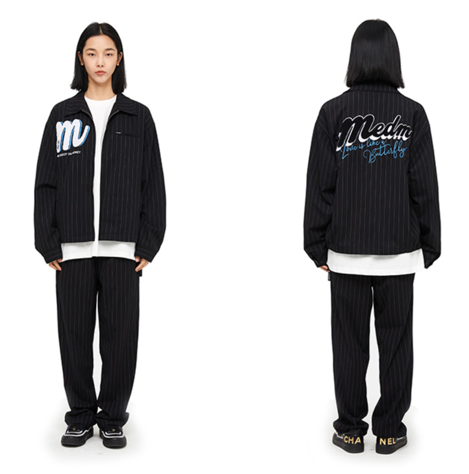 MEDM Striped Logo Jacket | Face 3 Face