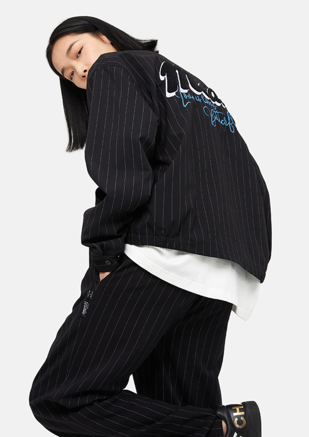 MEDM Striped Logo Jacket | Face 3 Face