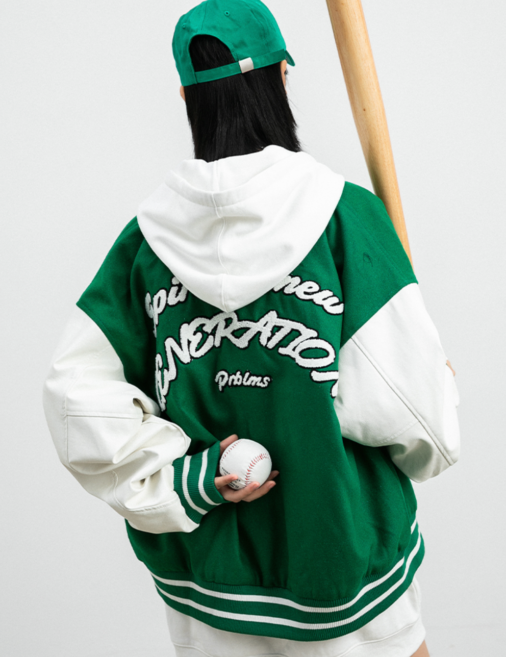 PRBLMS Three-Dimensional Embroidery Varsity Jacket | Face 3 Face