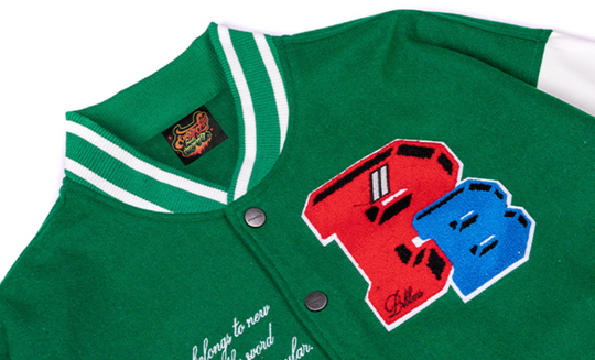 PRBLMS Three-Dimensional Embroidery Varsity Jacket | Face 3 Face