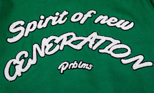 PRBLMS Three-Dimensional Embroidery Varsity Jacket | Face 3 Face