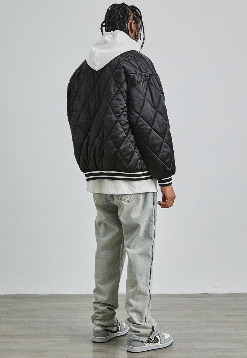 PRBLMS LOGO Embroidery Mercerized Quilted Jacket | Face 3 Face