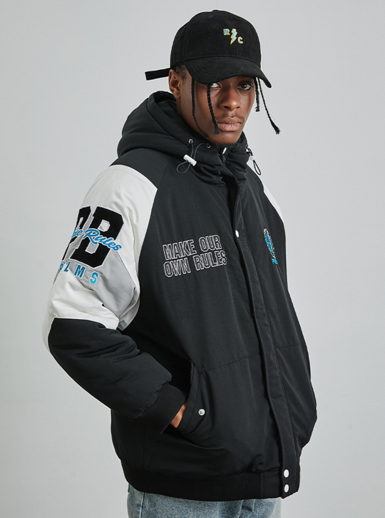 PRBLMS LOGO Embroidered Hooded Jacket | Face 3 Face