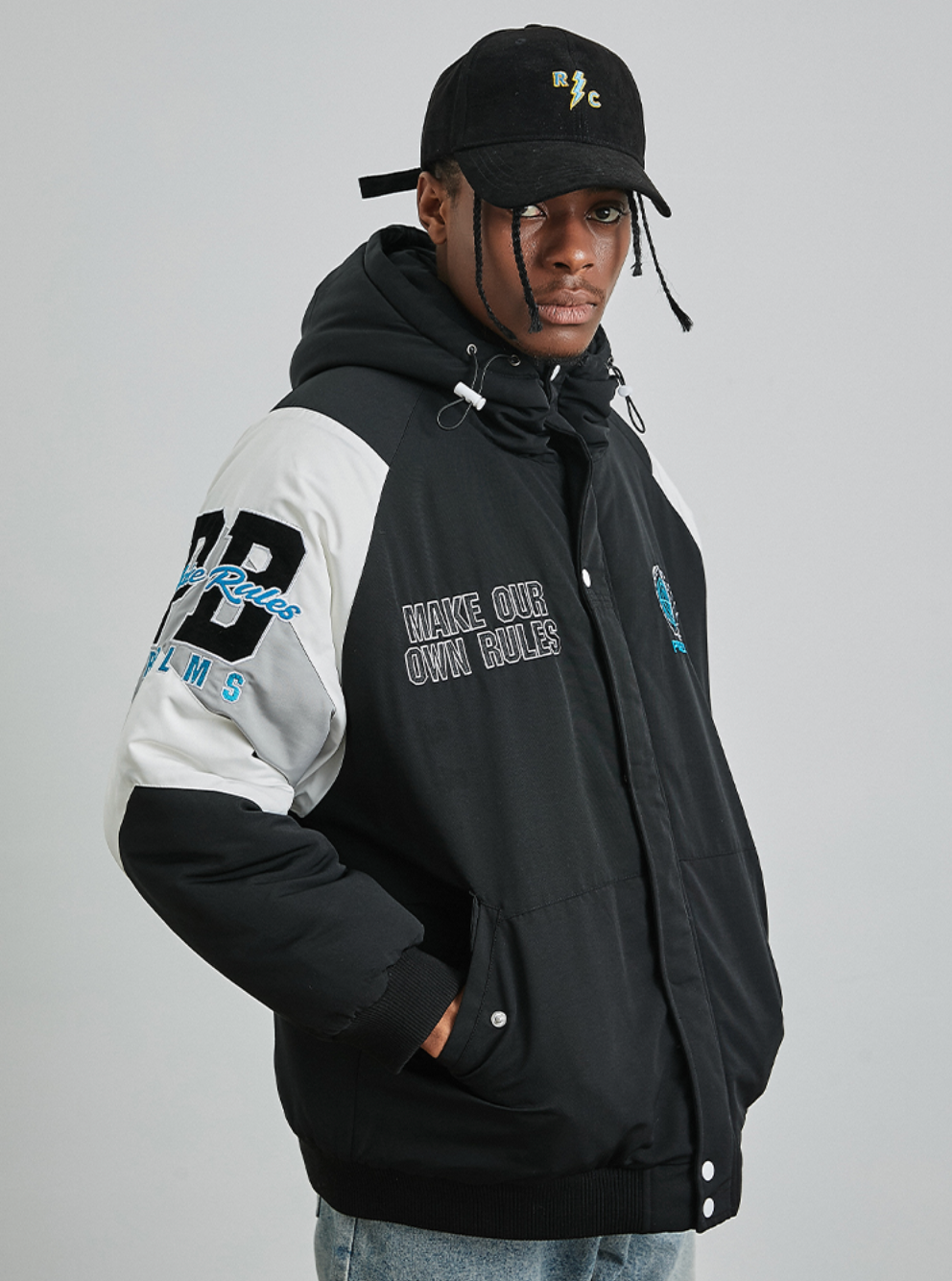 PRBLMS LOGO Embroidered Hooded Jacket