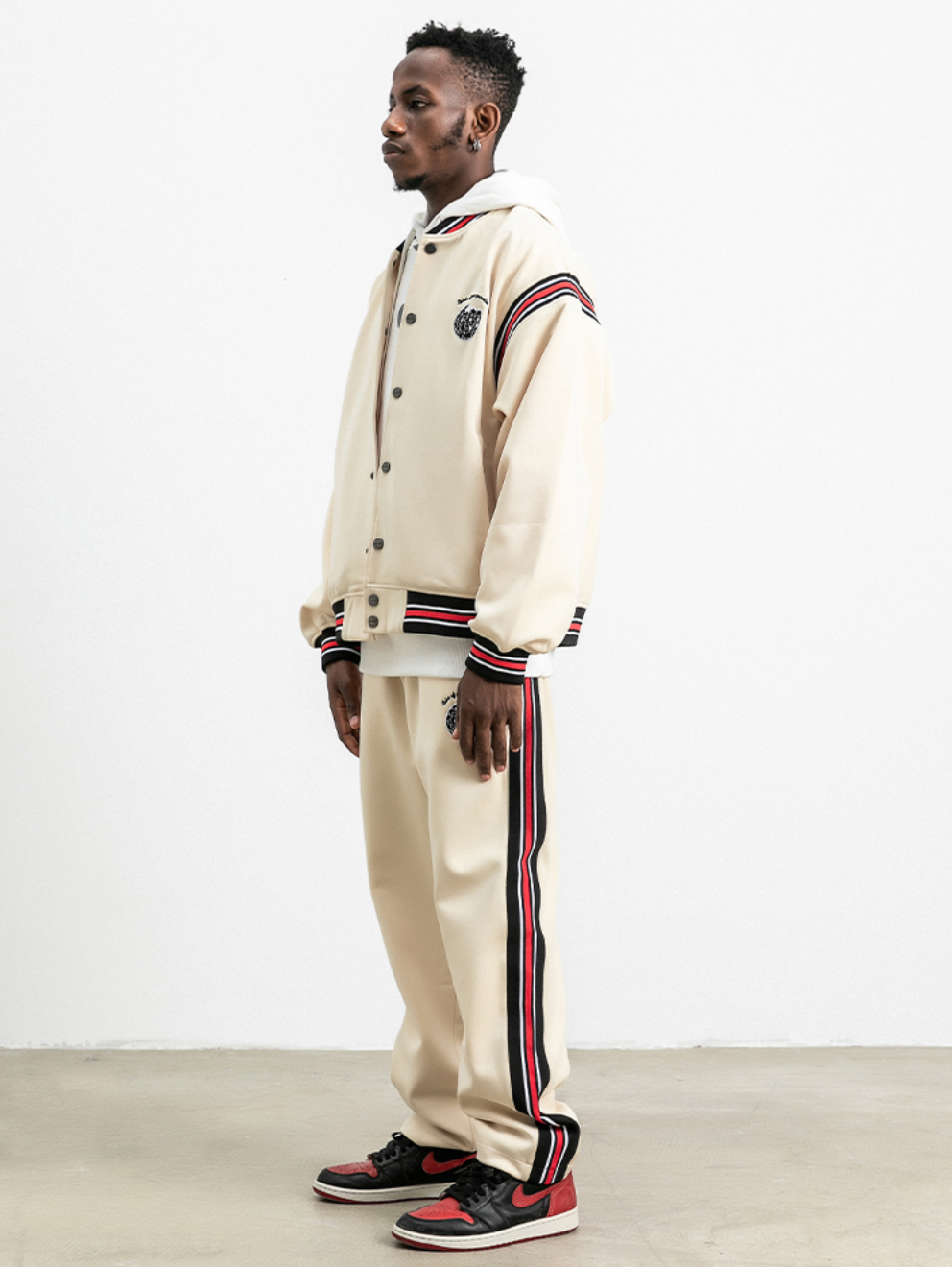 PRBLMS Earth Puzzle Baseball Jacket | Face 3 Face