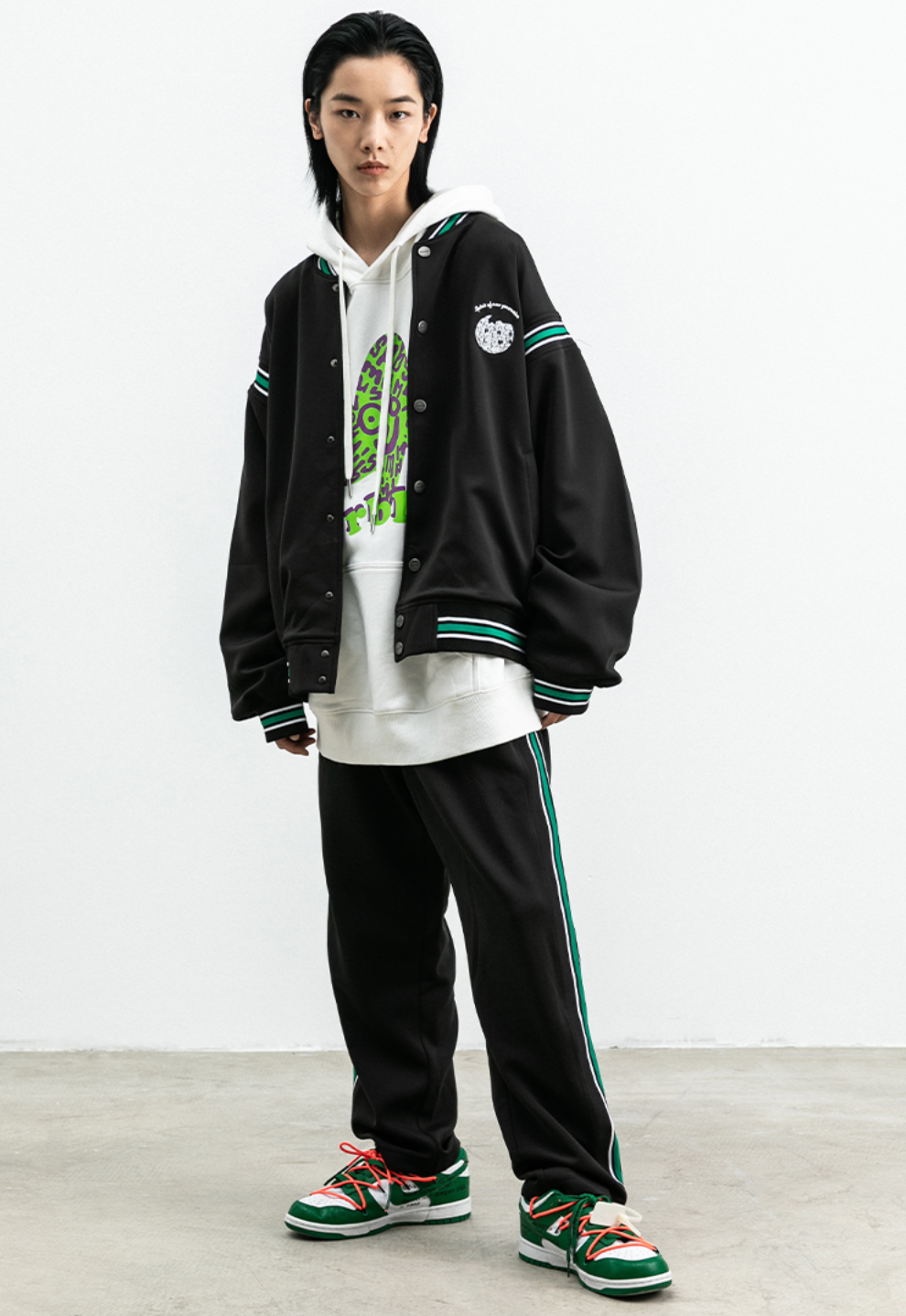 PRBLMS Earth Puzzle Baseball Jacket