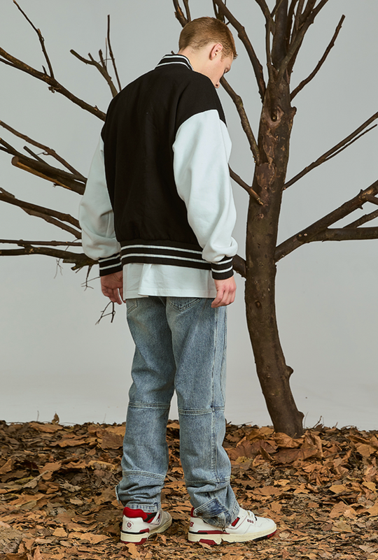 PRBLMS Rainbow LOGO Embroidered Varsity Jacket | Face 3 Face