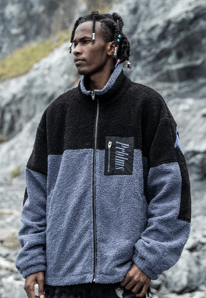 PRBLMS Big LOGO Sherpa Fleece Boa Jacket