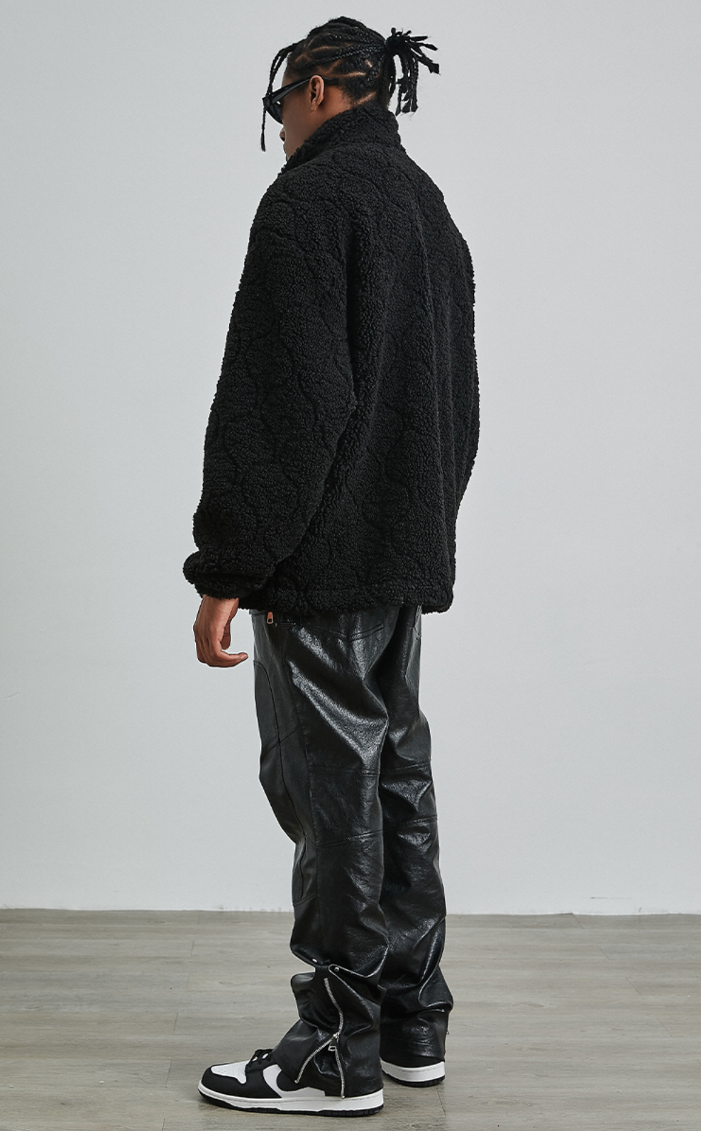 PRBLMS Rubber Label Sherpa Fleece Jacket | Face 3 Face