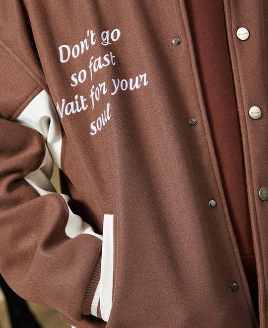 PRBLMS Graffiti Patch Embroidery Varsity Jacket | Face 3 Face