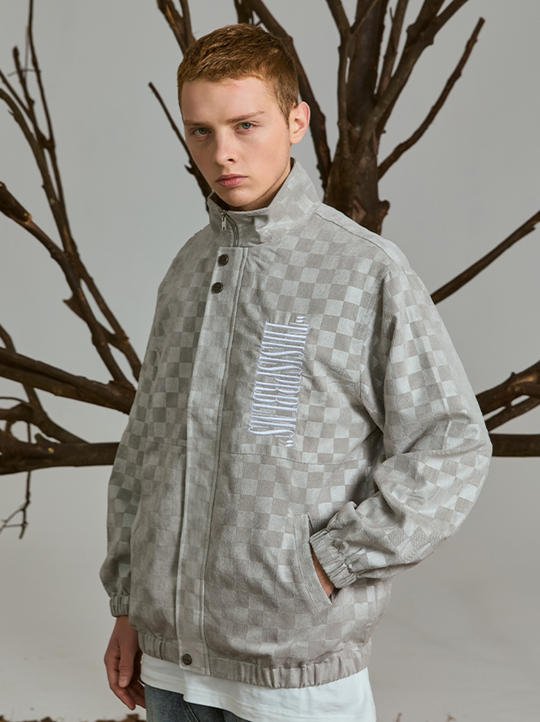 PRBLMS Checkerboard LOGO Embroidered Jacket | Face 3 Face