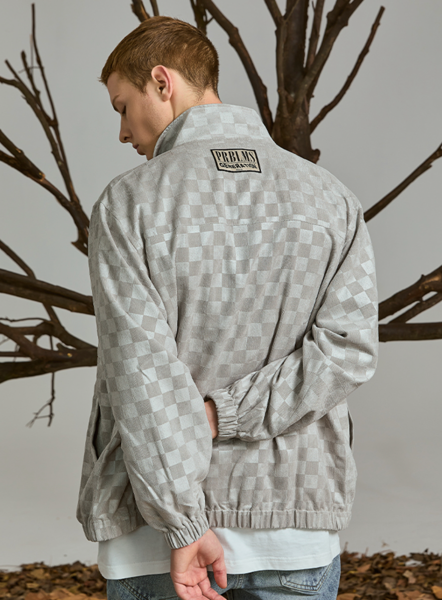 PRBLMS Checkerboard LOGO Embroidered Jacket | Face 3 Face