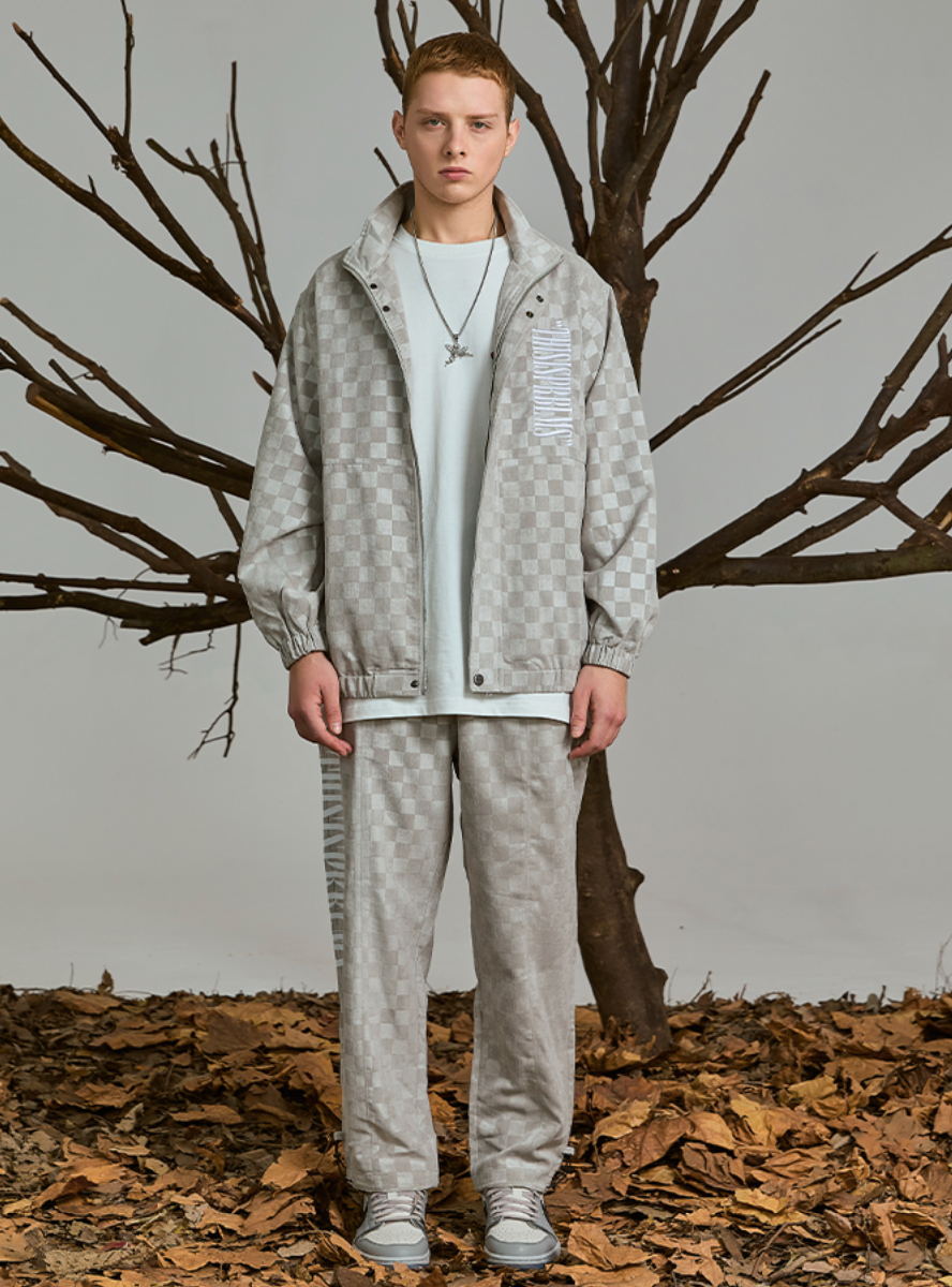 PRBLMS Checkerboard LOGO Embroidered Jacket | Face 3 Face