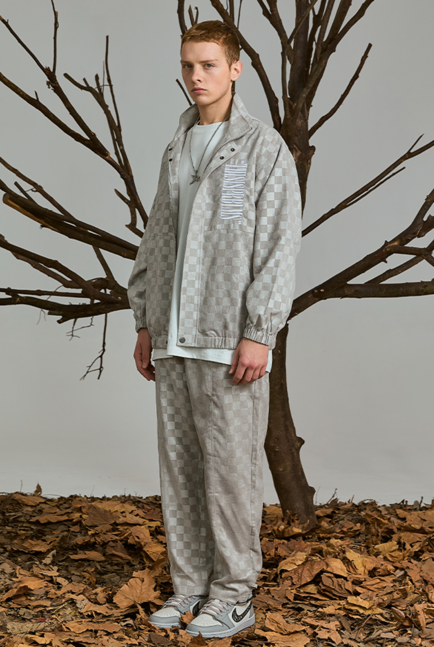 PRBLMS Checkerboard LOGO Embroidered Jacket | Face 3 Face