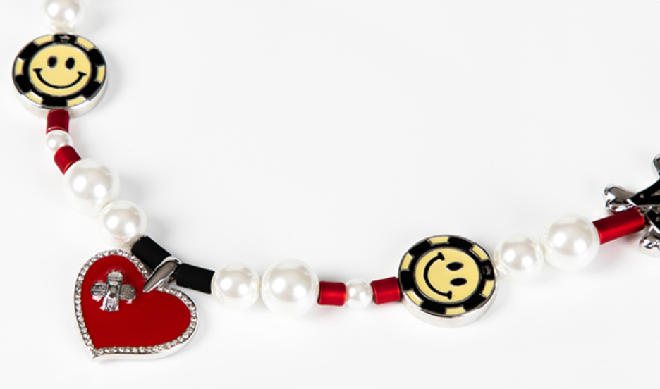 SALUTE x NBO Smiley Face Fake Love Necklace