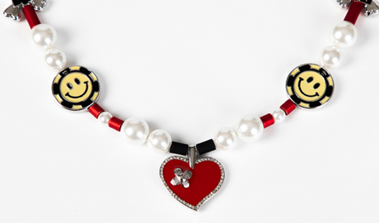 SALUTE x NBO Smiley Face Fake Love Necklace | Face 3 Face