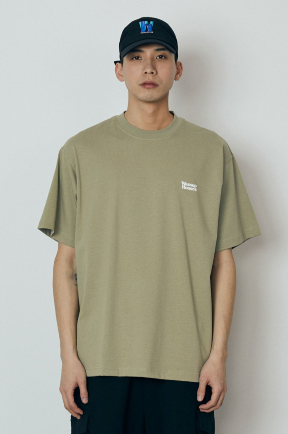 Wassup Basic foam printed Logo Tee | Face 3 Face