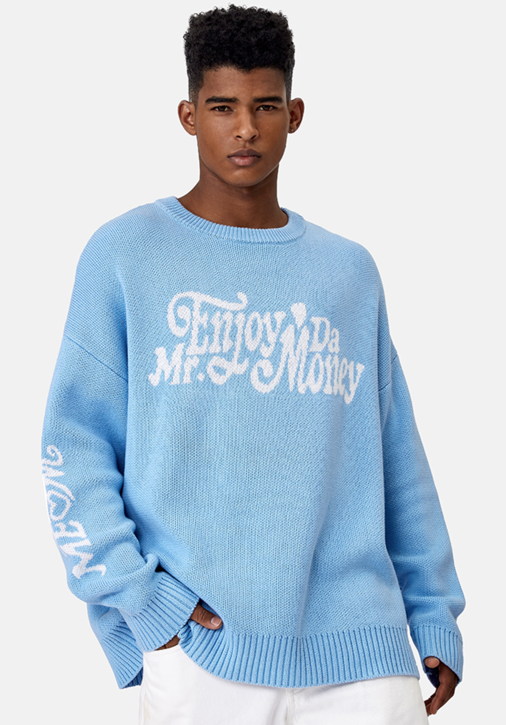 MEDM Flower Font Logo Knit Sweater | Face 3 Face