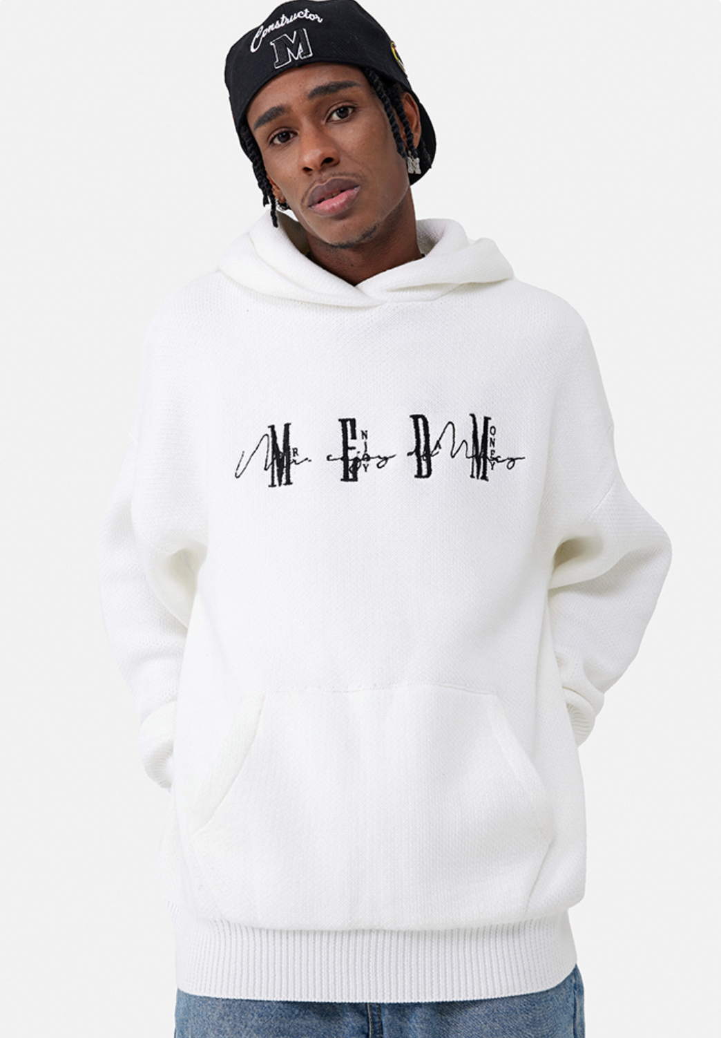 MEDM Logo hooded Knit Sweater | Face 3 Face