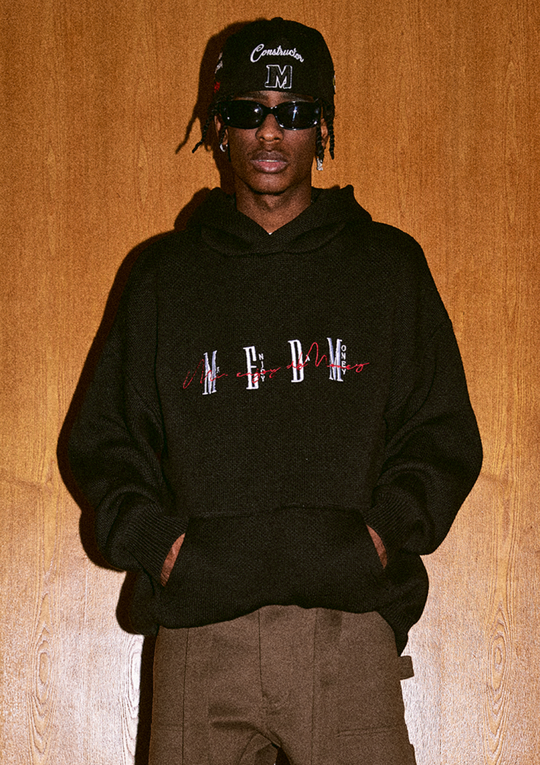 MEDM Logo hooded Knit Sweater | Face 3 Face