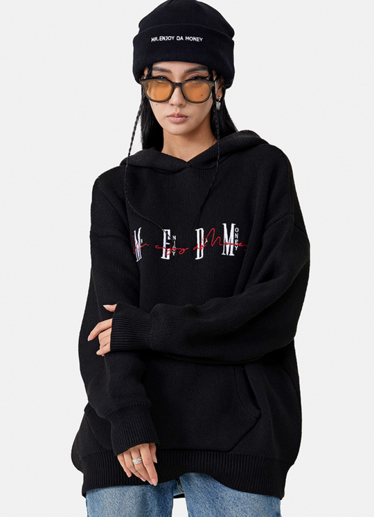 MEDM Logo hooded Knit Sweater | Face 3 Face