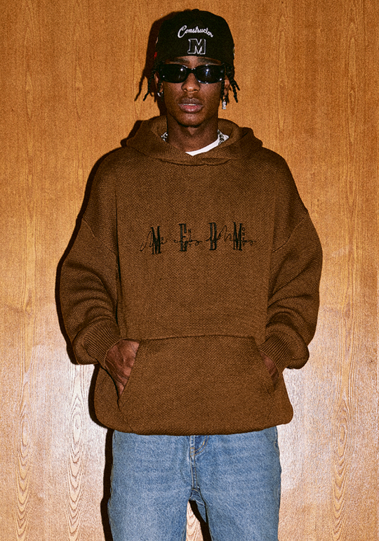 MEDM Logo hooded Knit Sweater | Face 3 Face