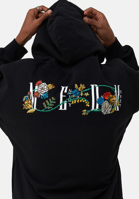 MEDM Letters Printed Flower Hoodie | Face 3 Face