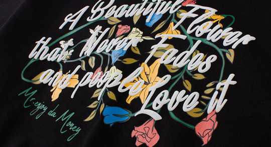 MEDM Letters Printed Flower Hoodie | Face 3 Face