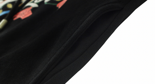 MEDM Letters Printed Flower Hoodie | Face 3 Face