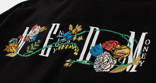 MEDM Letters Printed Flower Hoodie | Face 3 Face