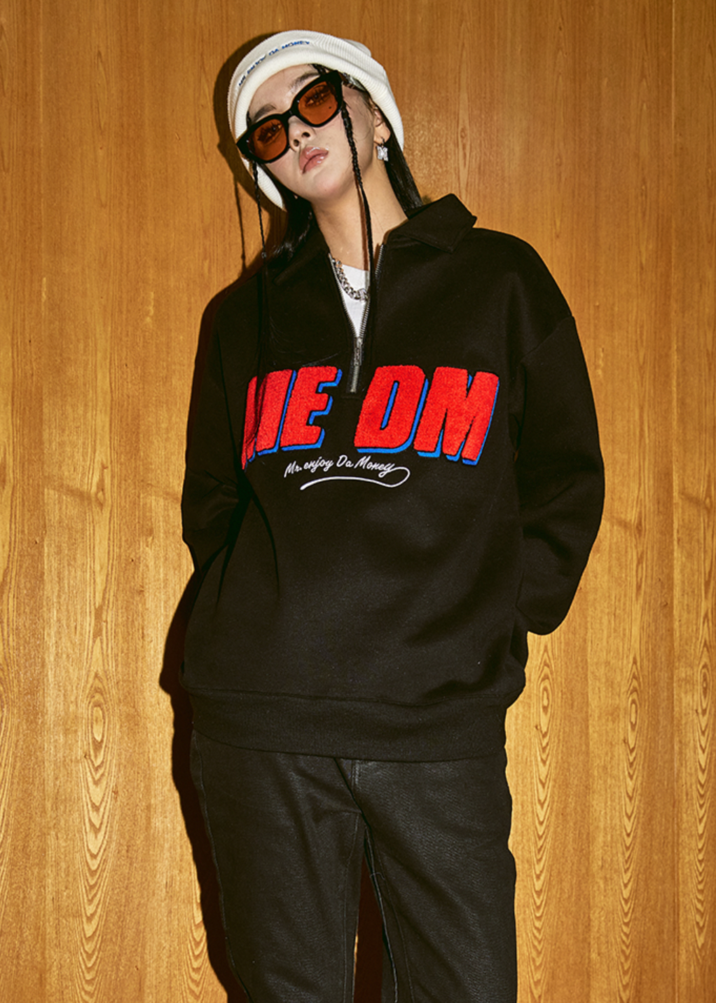 MEDM Half Zipper Logo POLO Sweatshirts | Face 3 Face