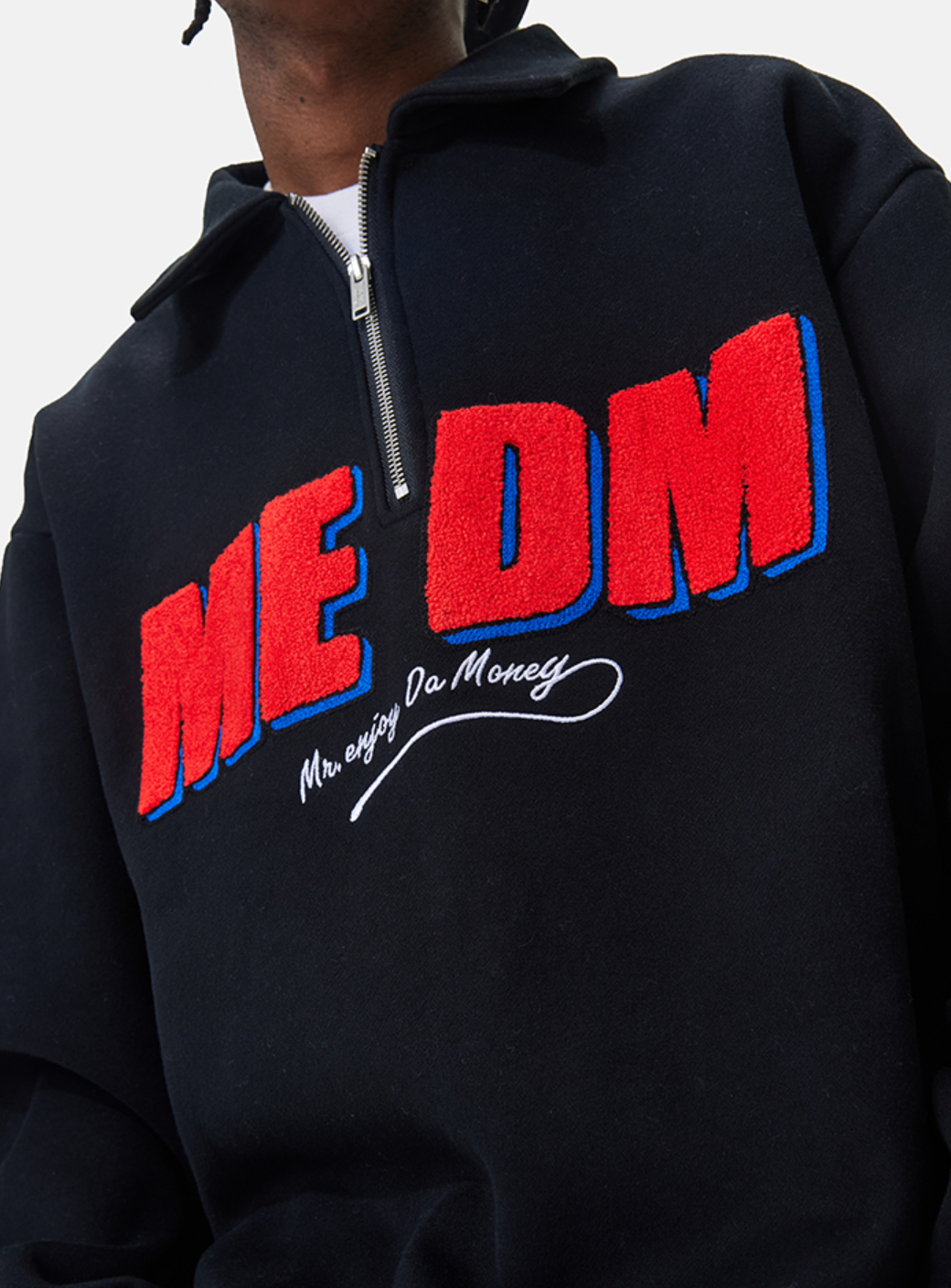 MEDM Half Zipper Logo POLO Sweatshirts | Face 3 Face