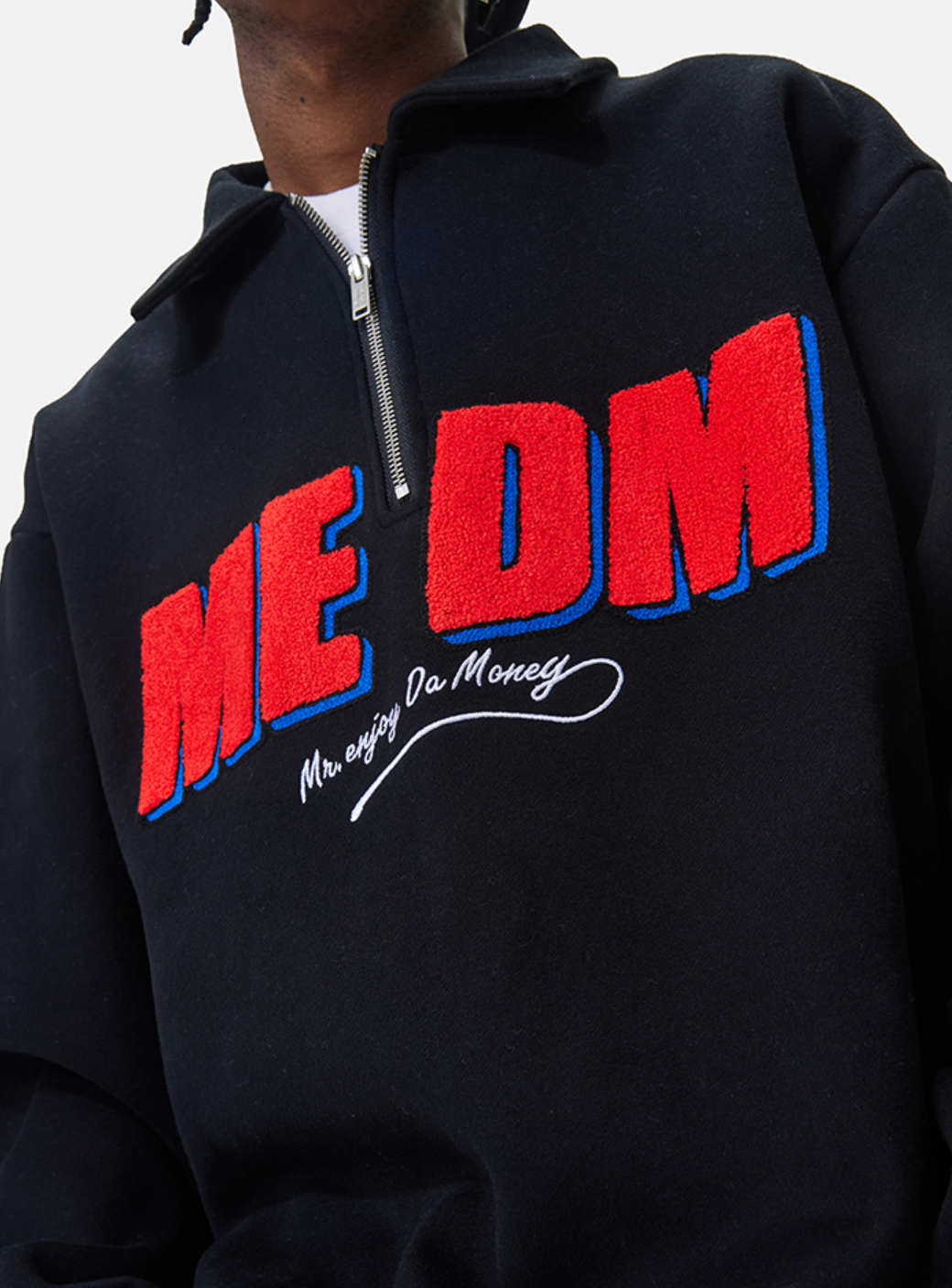 MEDM Half Zipper Logo POLO Sweatshirts