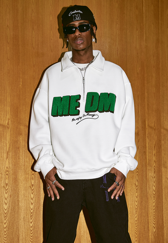 MEDM Half Zipper Logo POLO Sweatshirts | Face 3 Face