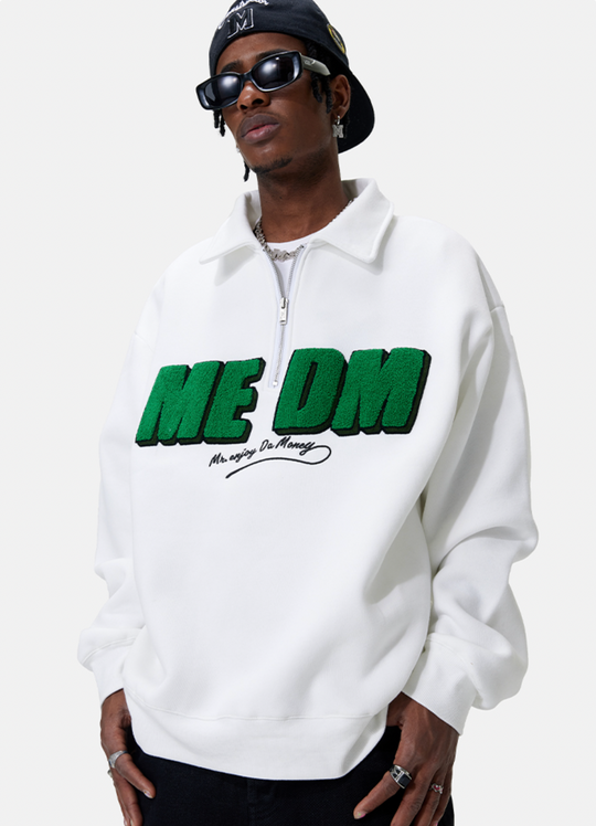 MEDM Half Zipper Logo POLO Sweatshirts | Face 3 Face