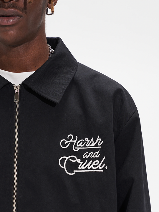 Harsh and Cruel Flower Body Lettering Love Embroidery Jacket | Face 3 Face