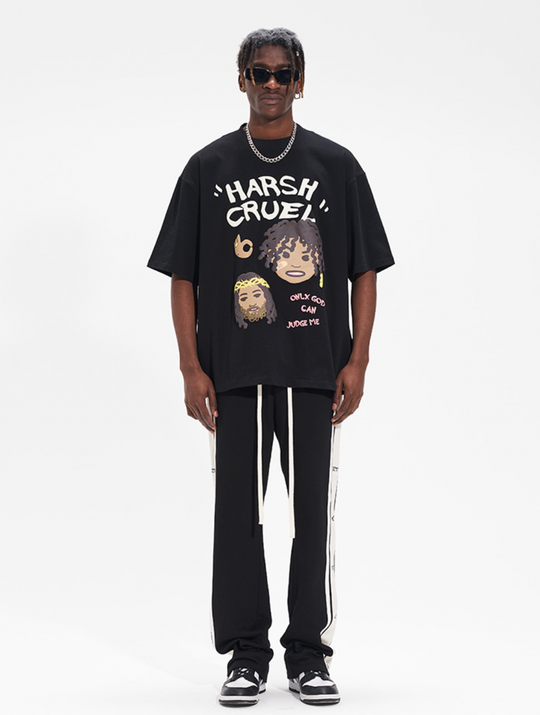 Harsh and Cruel Logo Label Stripes Sweatpants | Face 3 Face