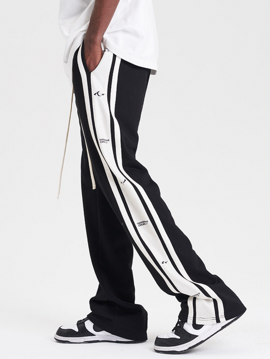 Harsh and Cruel Logo Label Stripes Sweatpants | Face 3 Face