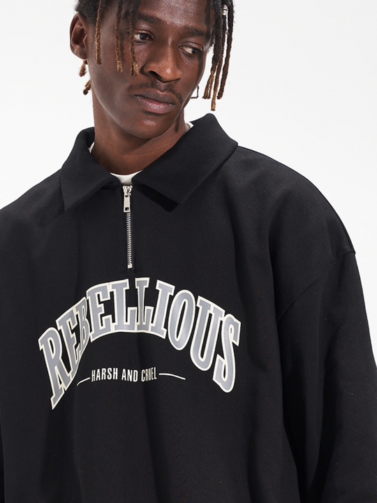 Harsh and Cruel Half Zipper POLO Sweatshirts | Face 3 Face
