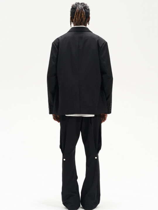 Harsh and Cruel Deconstructed Reversal Stitching Contrast Suit Jacket | Face 3 Face