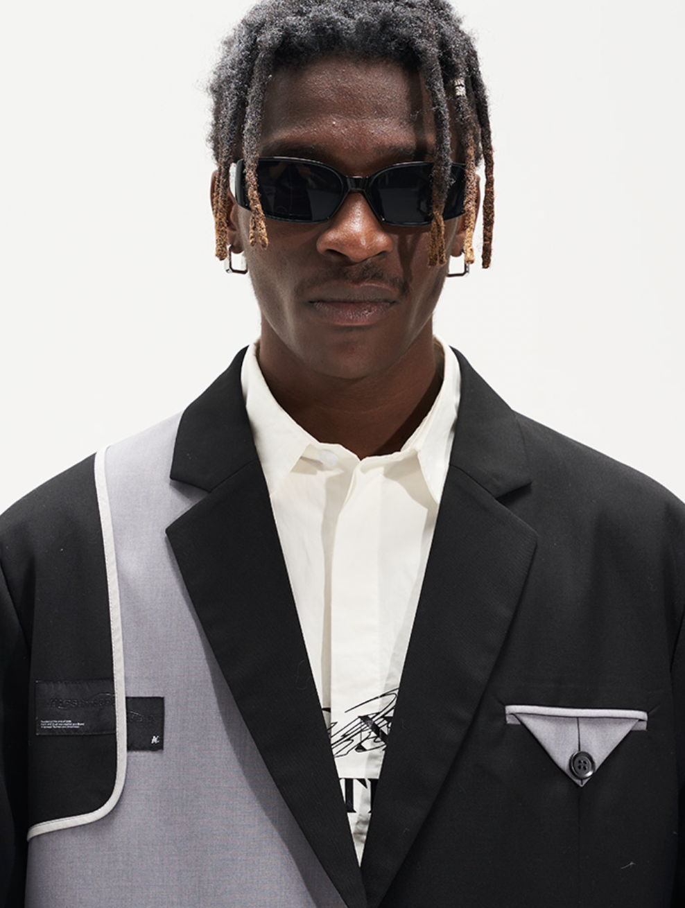 Harsh and Cruel Deconstructed Reversal Stitching Contrast Suit Jacket | Face 3 Face