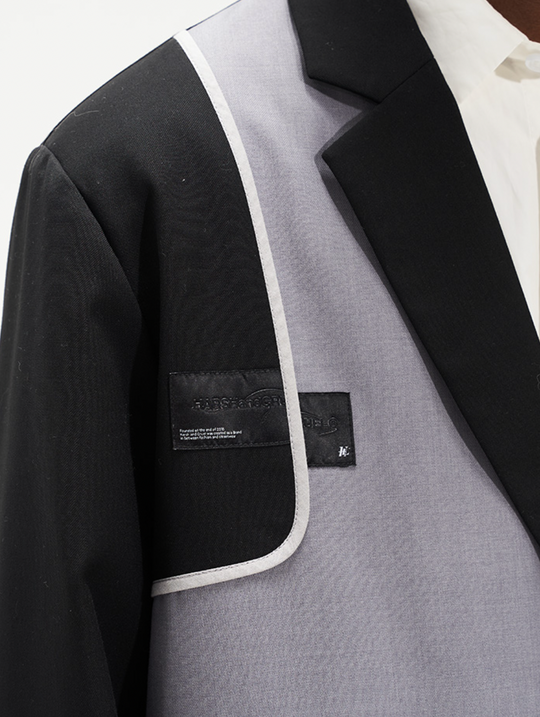 Harsh and Cruel Deconstructed Reversal Stitching Contrast Suit Jacket | Face 3 Face