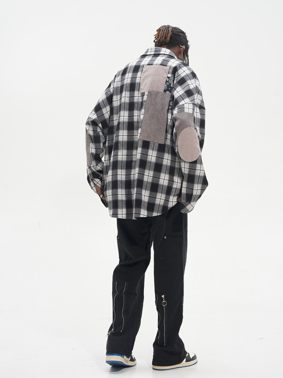 Harsh and Cruel Patchwork Plaid Long Sleeve Shirt