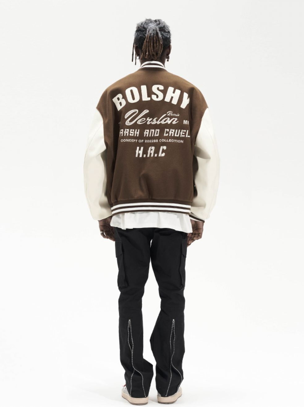 Harsh and Cruel Woolen Logo Varsity Jacket