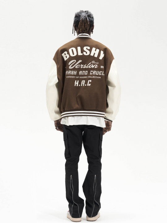 Harsh and Cruel Woolen Logo Varsity Jacket