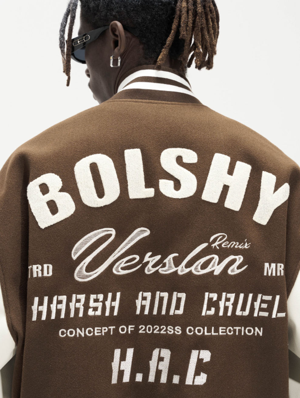 Harsh and Cruel Woolen Logo Varsity Jacket