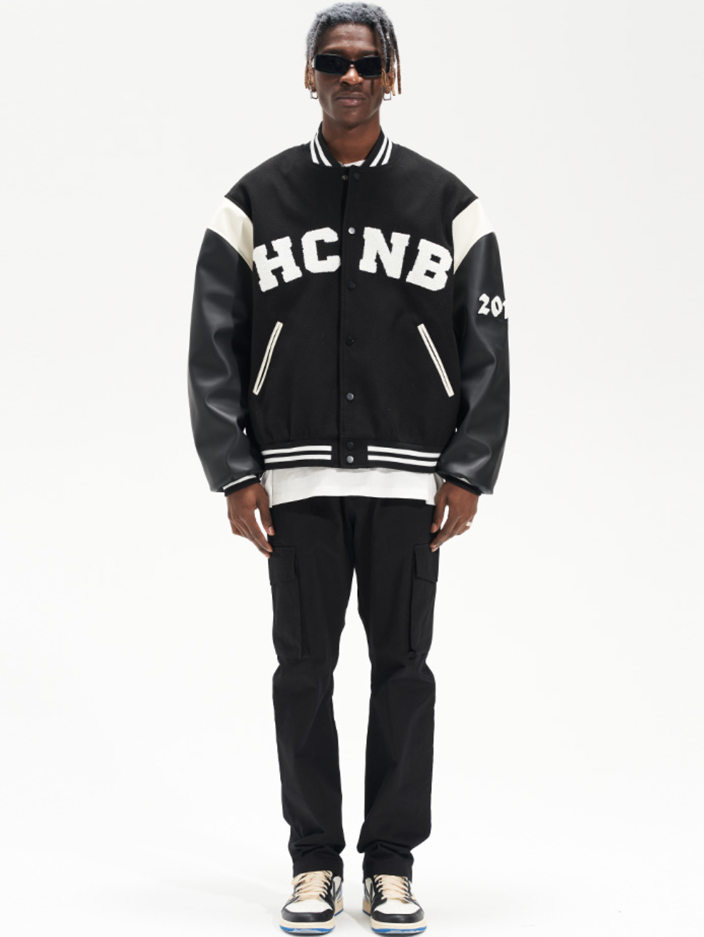 Harsh and Cruel Embroidered Letters Varsity Jacket